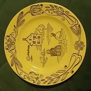 Vtg. 1950's Bucks Country Dinner. Plate Family Farm Life
